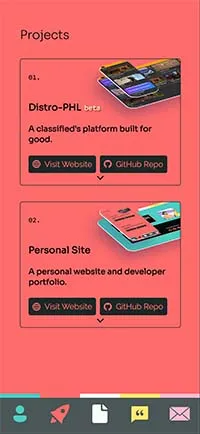 Personal Site mobile